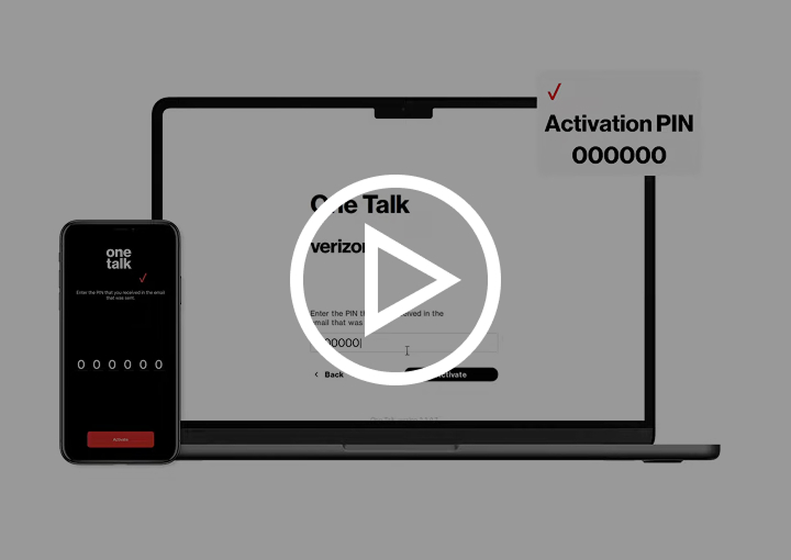One Talk activation code page