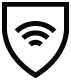 Wi-Fi symbol on security badge.